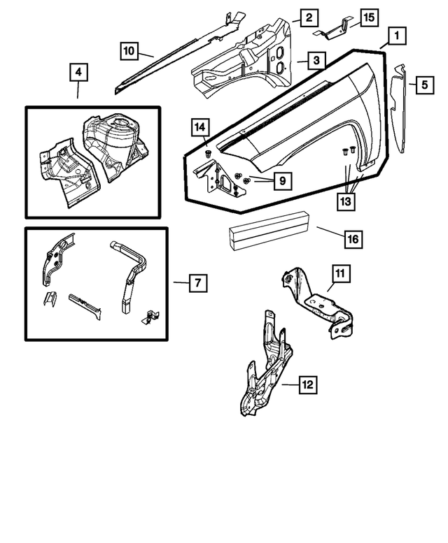 68086490AA - Interior Trim: Stuffer for Mopar Image