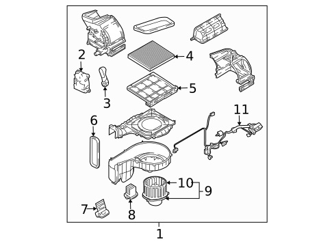 Blower Motor & Fan for 2009 Kia Sportage #0