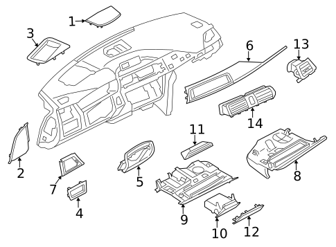 Instrument Panel Components for 2017 BMW M4 #0
