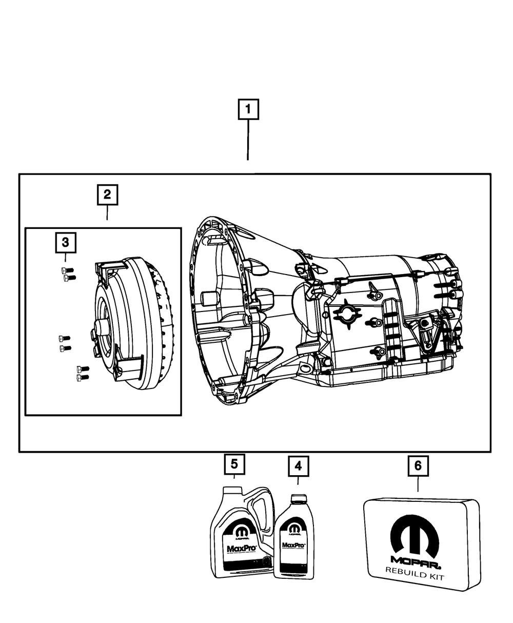 With Torque Converter Transmission Kit, Remanufactured - Mopar (R5179337AG)