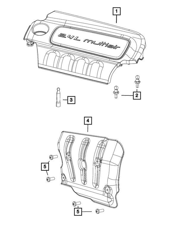 68298922AA - 2.4L Gas; Engine: Engine Cover for Mopar Image