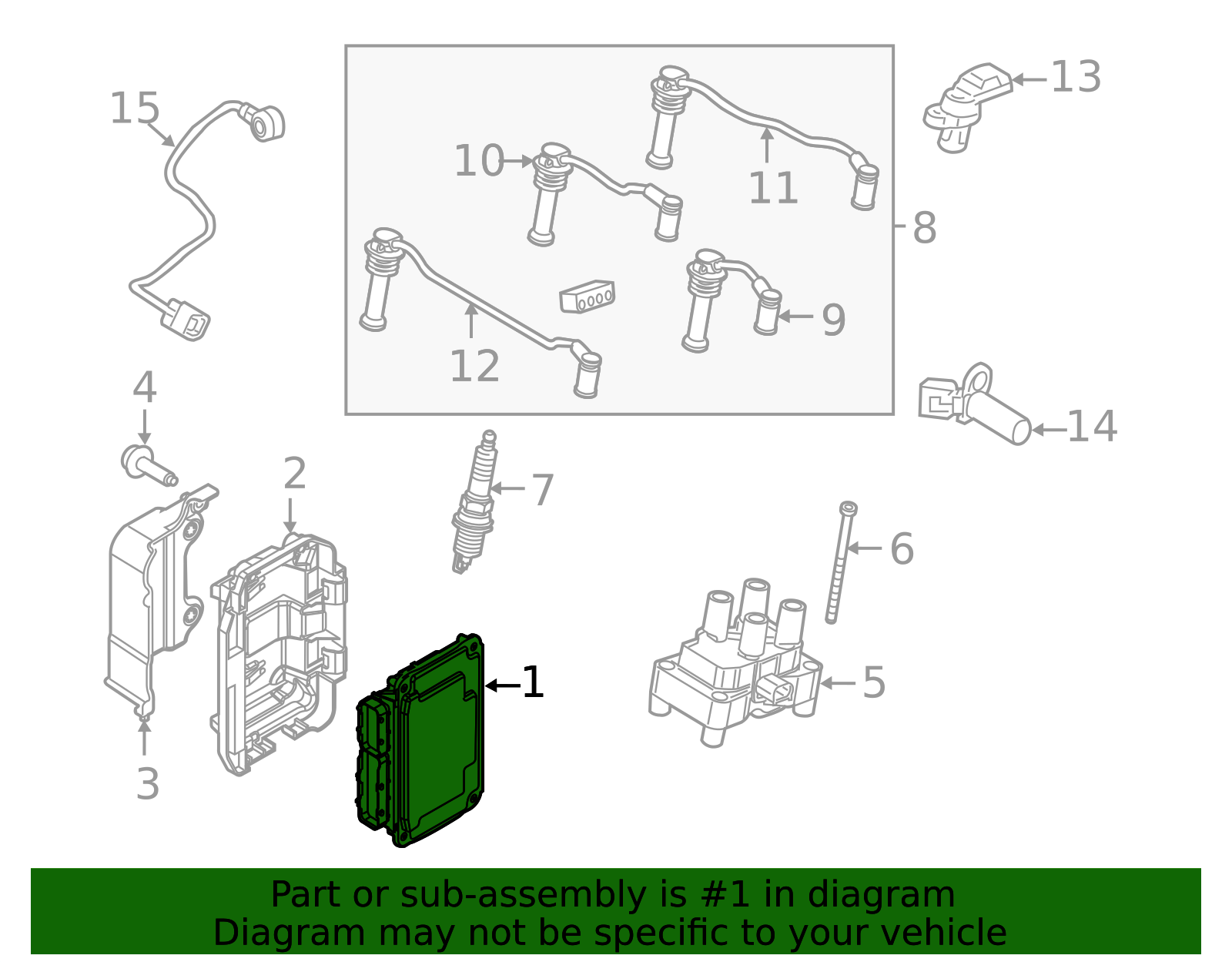 2012-2013 Ford Fiesta | Ecm | CA6Z-12A650-CH | Walls' Ford Parts