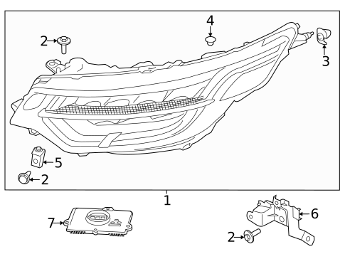 Headlamp Components for 2021 Land Rover Discovery #0