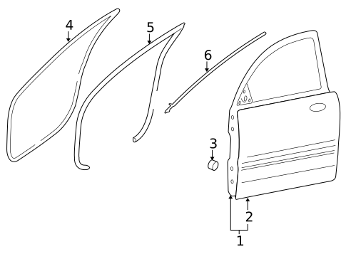 Door & Components for 2012 Hyundai Azera #0