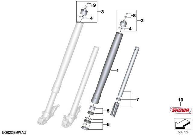 31425A71333 - Front Axle, Front Suspension: Locking Plug Left -  for BMW-Motorrad Image