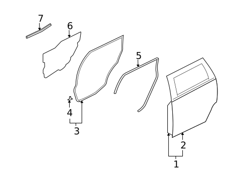 Door & Components for 2005 Mitsubishi Outlander #1