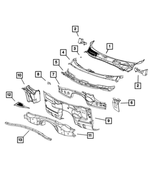 68058045AB - Body Sheet Metal Except Doors: Cowl Plenum Lower Panel for Mopar Image