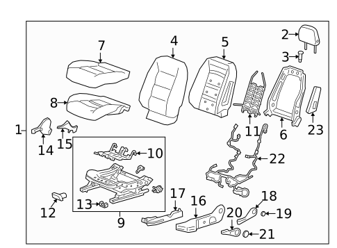 Driver Seat Components for 2023 GMC Canyon #5