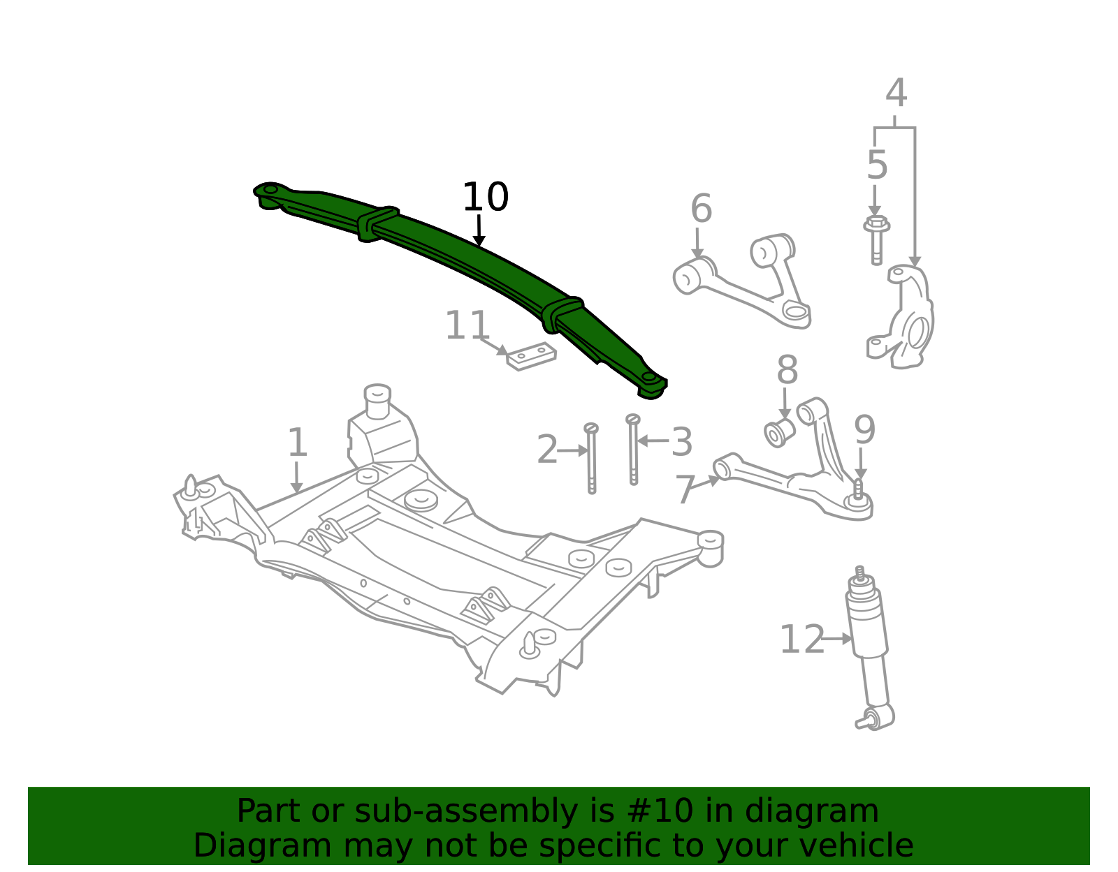 2005-2013 Chevrolet Corvette Front Transverse Leaf Spring 15233398 ...