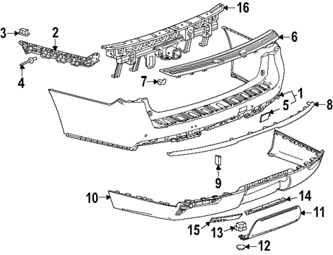 Bumper & Components - Rear for 2025 Chevrolet Tahoe #0
