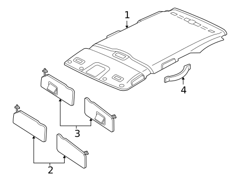 Interior Trim - Roof for 2007 Mercury Mariner #0