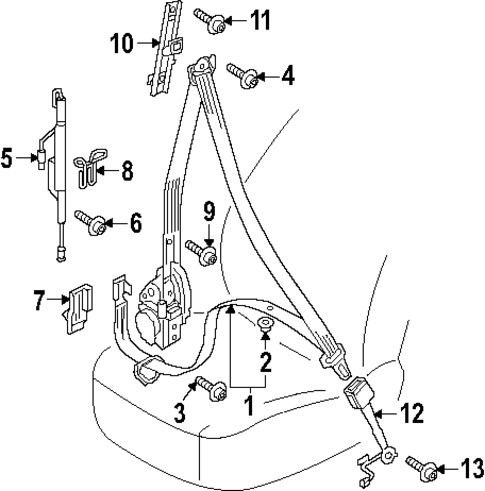 Front Seat Belts for 2025 Audi SQ7 #0