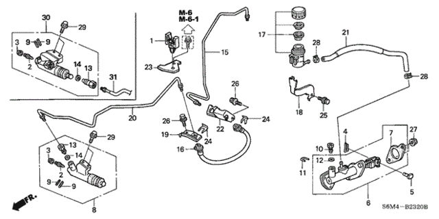 Clutch Master Cylinder for 2005 Acura RSX #0