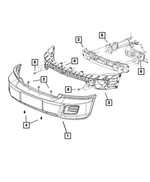 68029831AB - Frame, Bumper and Fascia: Front Fascia for Mopar Image