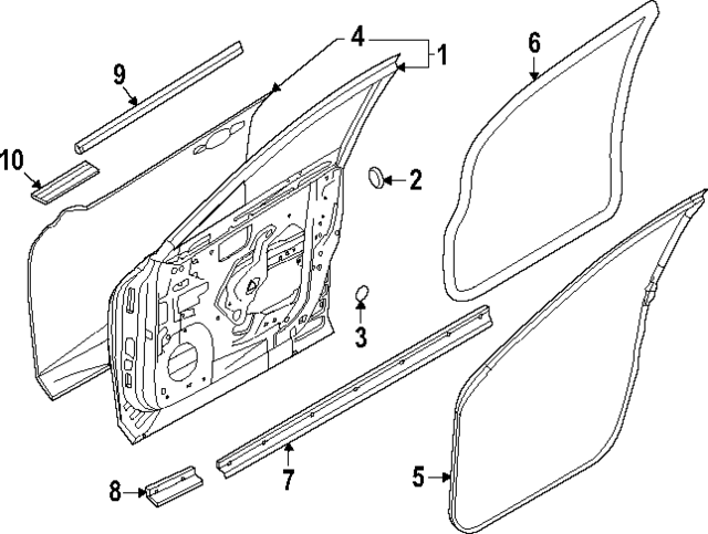 H010A7JAMA - Body: Door Shell for INFINITI: QX80 Image