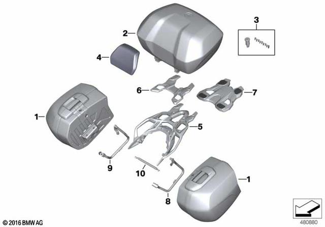 77419466997 - Retrofitting / Conversion / Accessories: Touring Case Left - Black Storm for BMW-Motorrad Image
