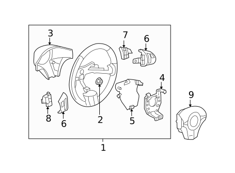 Steering Wheel & Trim for 2007 Pontiac Torrent #0