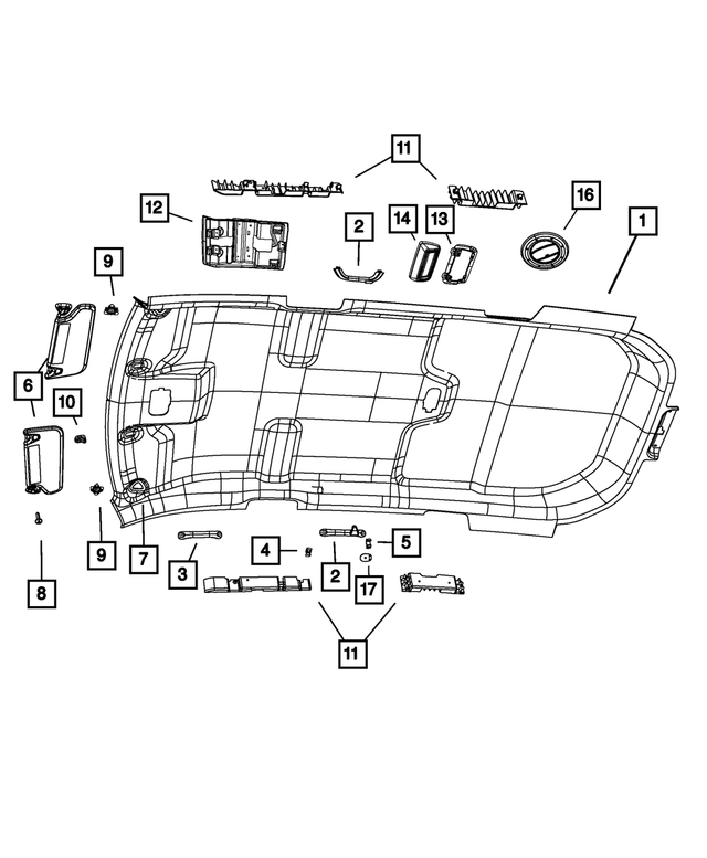 1UH22HDAAA - Interior Trim: Headliner for Mopar Image image