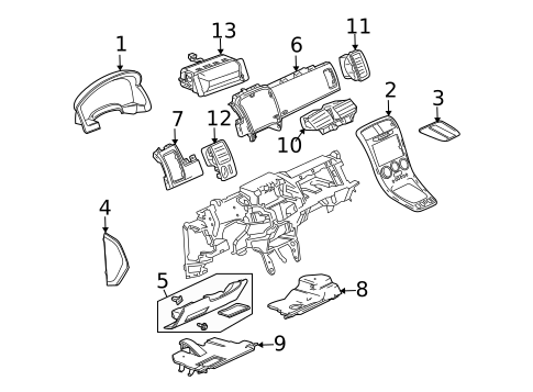 Instrument Panel Components for 2007 Pontiac Torrent #0