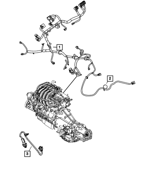 Wiring-Powertrain for 2010 Jeep Wrangler #2