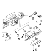 5XG38DX9AA - Interior Trim: Retaining Clip for Jeep: Compass, Renegade Image