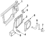 E5TZ16138A - Cooling System: Radiator Support for Ford: Bronco II, Ranger Image