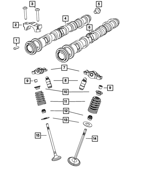 Camshaft and Valve for 2016 Dodge Challenger #0