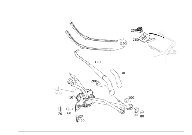 910112010001 - Electrical System: Hexagon Nut for Mercedes-Benz Image image