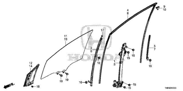 Front Door Windows  - Regulator for 2021 Honda Odyssey #0