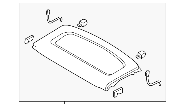 D10E6831002 - 2016-2021 Mazda CX-3 Rear Cargo Area Tonneau Privacy