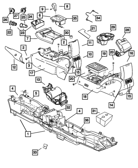Consoles for 2008 Chrysler Pacifica #0