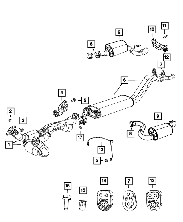 « 5290722AE – Exhaust : Echappement Tuyau Et Convertisseur pour Mopar Image »