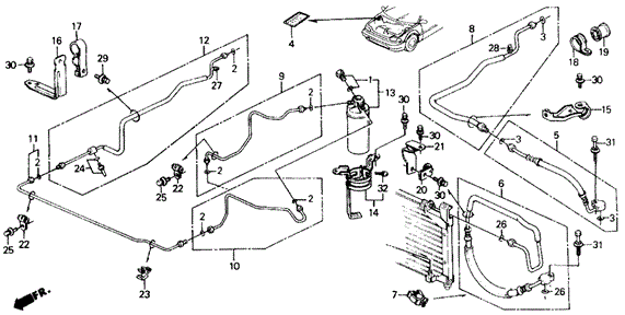 A/C Hoses - Pipes for 1988 Honda Civic #0