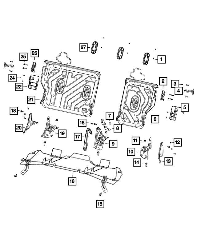 5072741AA - Interior Trim: Trim Screw for Chrysler: 300, PT Cruiser | Dodge: Magnum | Fiat: 500 | Jeep: Compass, Gladiator, Liberty, Patriot, Wrangler, Wrangler JK | Ram: 1500, 2500, 3500 Image