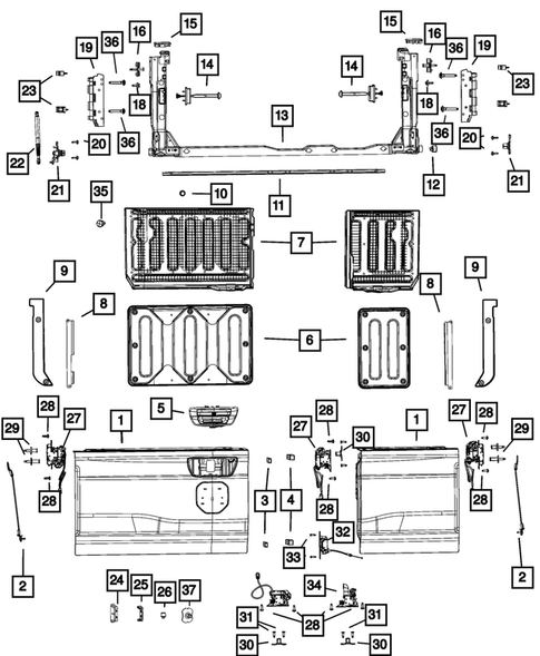 Pickup Box and Fuel Filler Door for 2020 Ram 1500 #0