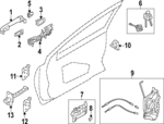 51252CA010 - : Handle, Outside Gasket for Subaru Image