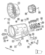 52108472AA - Automatic Transmission 5 Speed [DGJ]: Torque Converter Housing for Mopar Image