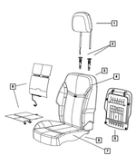 1MZ12HL1AC - Interior Trim: Headrest Sleeve, Non-locking for Mopar Image