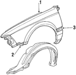 61111SA5670ZZ - Body: Fender for Honda: Accord Image