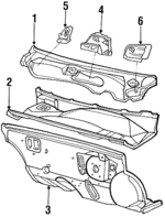 4371358 - Body: Cowl Top Panel for Chrysler: Laser, LeBaron, TC Maserati | Dodge: Daytona Image