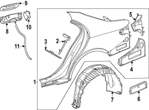 Quarter Panel & Components for 2024 Mercedes-Benz E450 #0