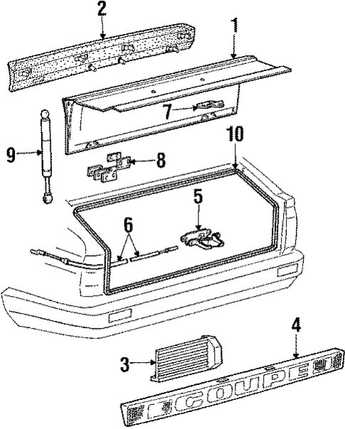 Lid & Components for 1986 Audi Coupe #0