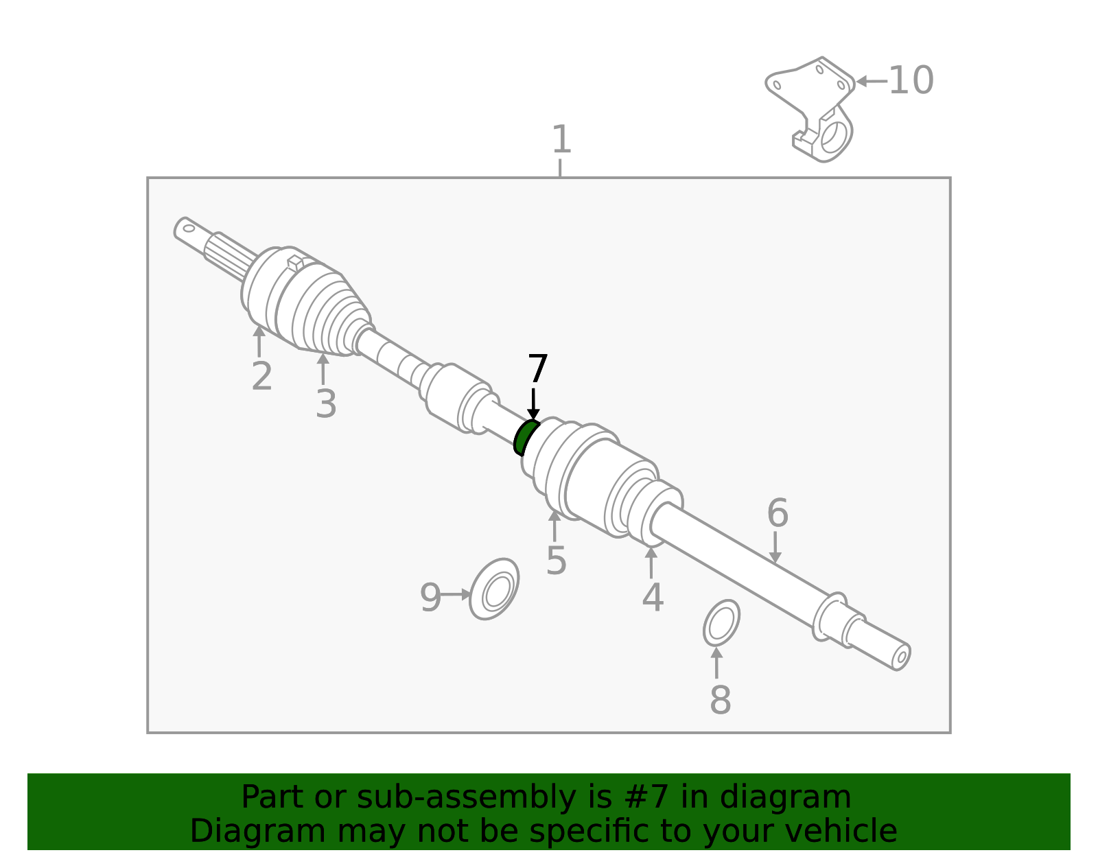 397743JA1A - Cv Axle Shaft Carrier Bearing 2013-2020 INFINITI