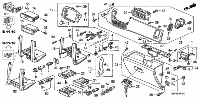 Instrument Panel Garnish (Passenger Side) (-'05) for 2005 Honda Pilot #0
