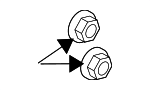 92151927 - Body: Bumper Impact Absorber Nut for Saab Image