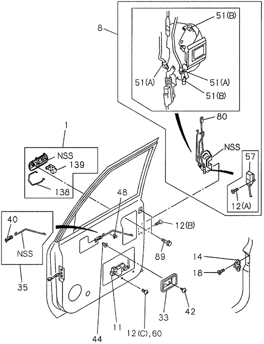 Front Door Locks for 1997 Acura SLX #0