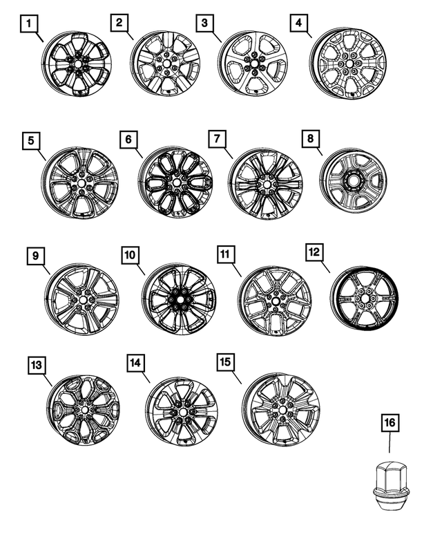 5YD44VXWAA - Wheels: Aluminum Wheel, Front Or Rear for Mopar Image image