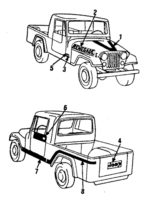 Stripe Tape & Decals for 1985 Jeep Scrambler #0