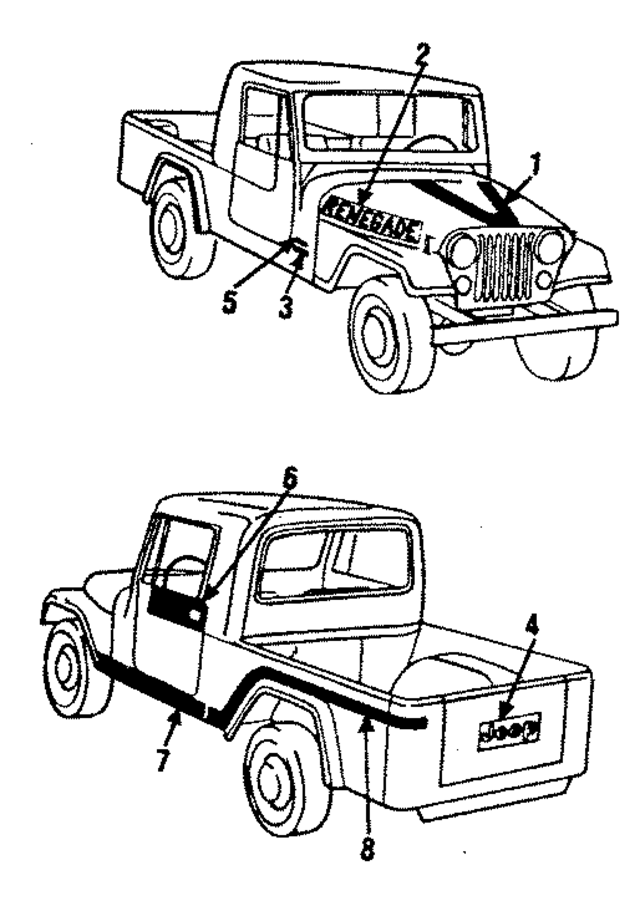 J5765407 - Body: Hood Stripe for Mopar Image