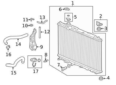 Radiator & Components for 2013 Acura ILX #0